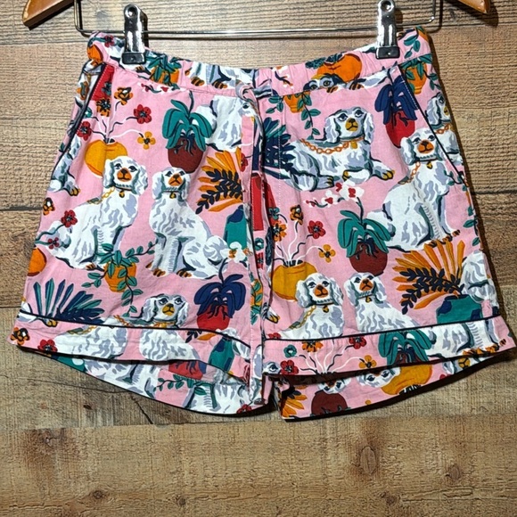 Printfresh Good Dog Pajama Short in Vintage Rose Size XXS Lounge Anthropologie - Picture 2 of 10